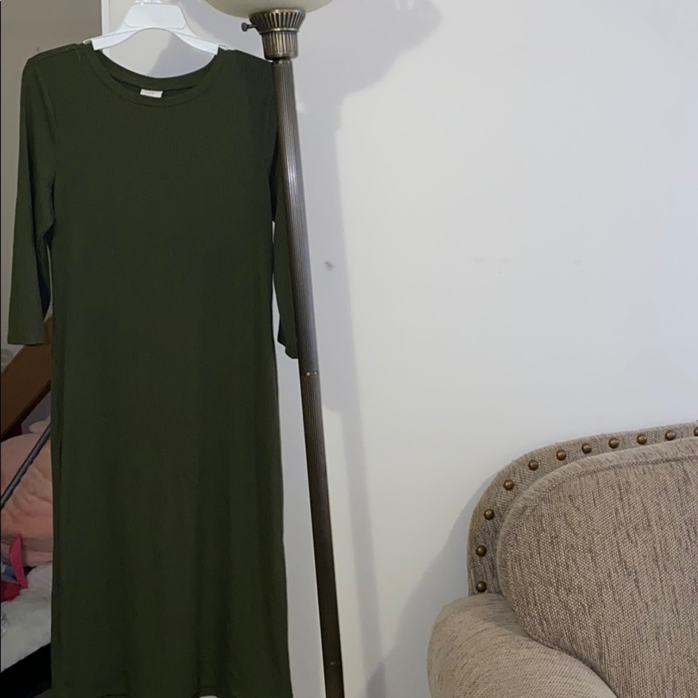 Long sleeve Green Dress
